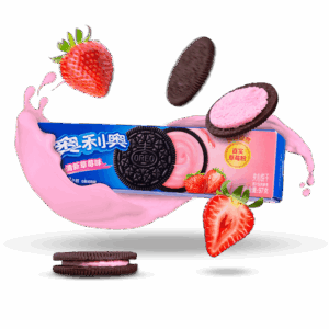 Japansk Oreo Strawberry Cookie Sandwich 97g