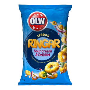 OLW Sprøde Ringe Sourcream & Onion 85 gram