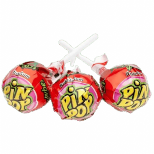 Pin Pop Strawberry Bubbelgum Center, enkeltvis