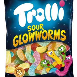 Trolli Sour Glowworms - Sur Vingummi 100 gram
